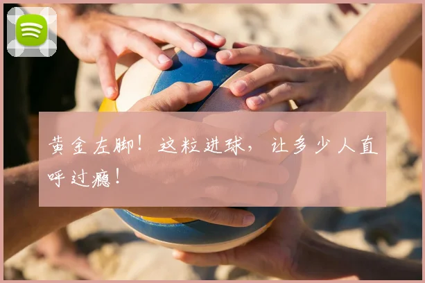 黄金左脚！这粒进球，让多少人直呼过瘾！